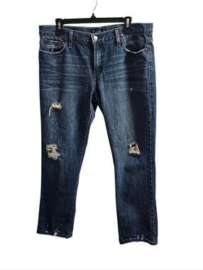 Levi's 513 Boyfriend Jeans Distressed Women's Size 13 Mid Rise